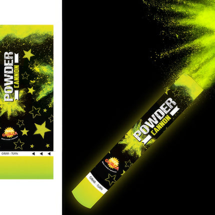 Konfettikanon gult pulver 30 cm