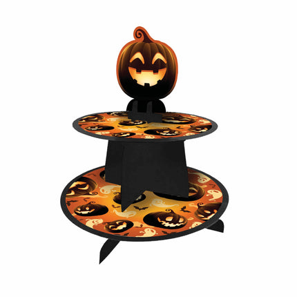 Orange Halloween bordsdekoration Pumpor 36cm