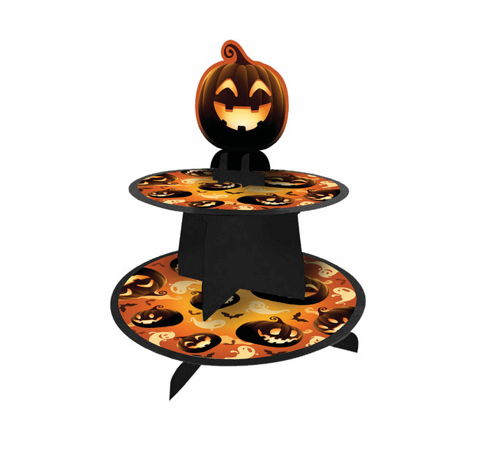 Orange Halloween bordsdekoration Pumpor 36cm