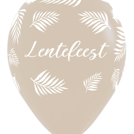 Ballonger Vårfestival Palmer Vit Sand 30cm 25st