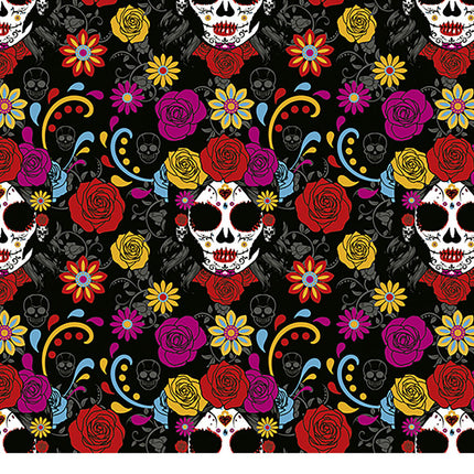 Halloween bordsduk blommor 2,74 m