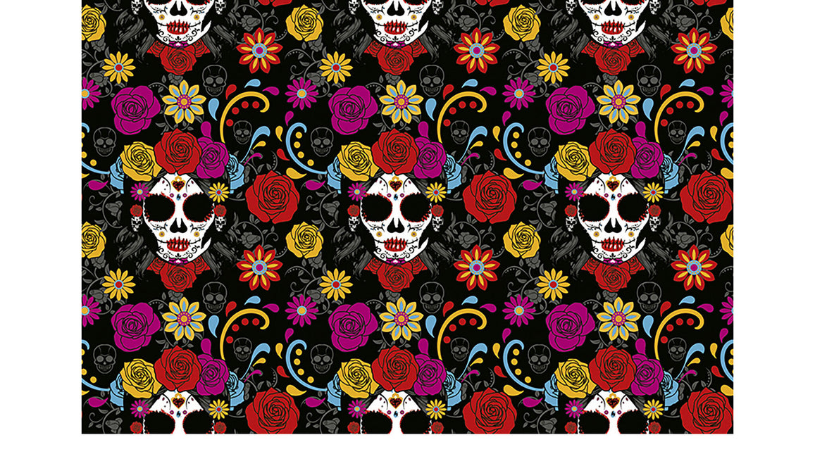 Halloween bordsduk blommor 2,74 m