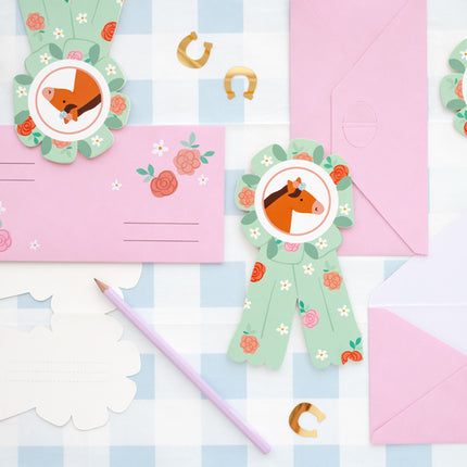 Häst Inbjudningar 19,5cm 6st