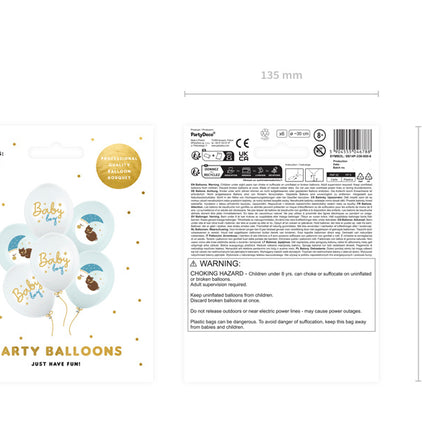 Babyballonger Blå 30cm 6st
