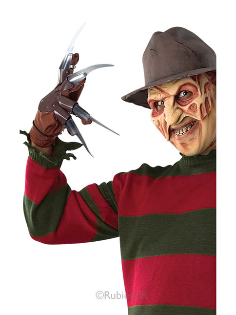 Brun Halloween-handske Freddy Krueger