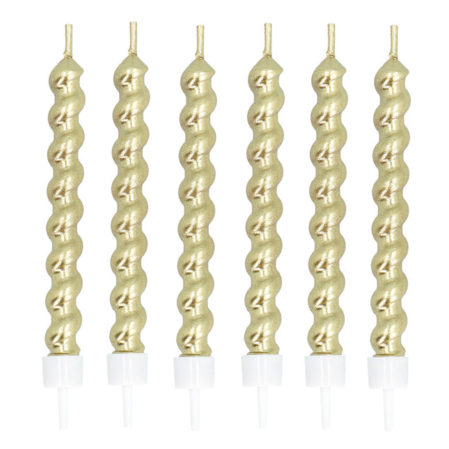 Guldljus på hållare 6st