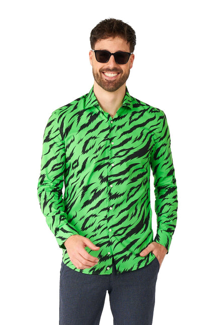 Tiger Grön Skjorta Herr <tc>OppoSuits</tc>