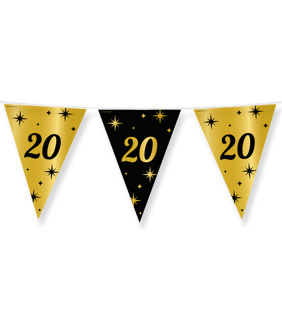 Guld Svart Girlang 20 år 10m