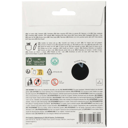 60 år Heliumballong Svart Guld Tom 45cm