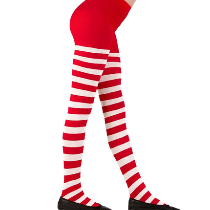 Röda Vita Strumpbyxor Flicka