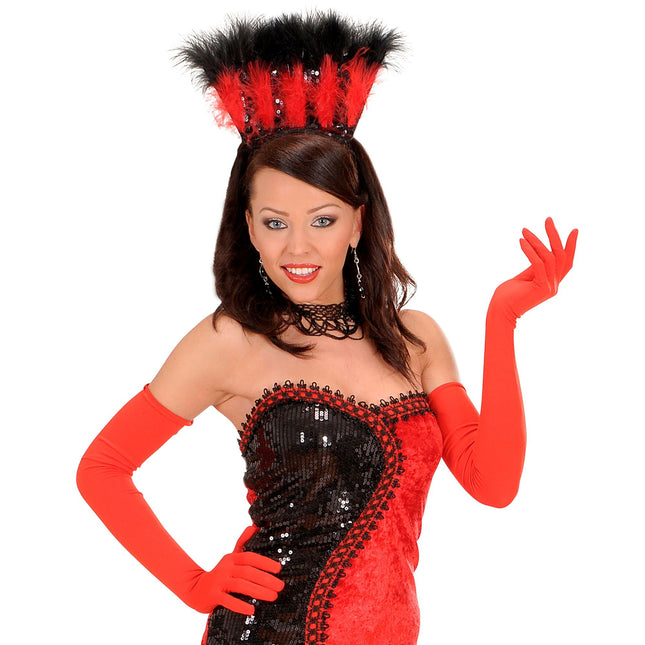 Röda handskar Lycra