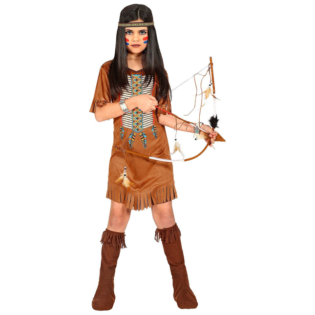 Indisk klänning Brun flicka 2 delar