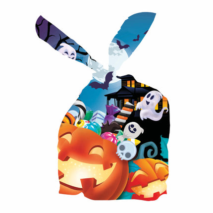 Färgade Halloween-delningspåsar Pumpa 13,5cm