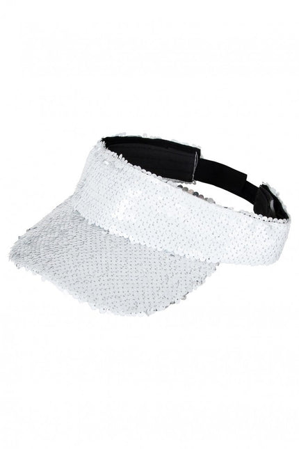 Solskydd med paljetter Vit