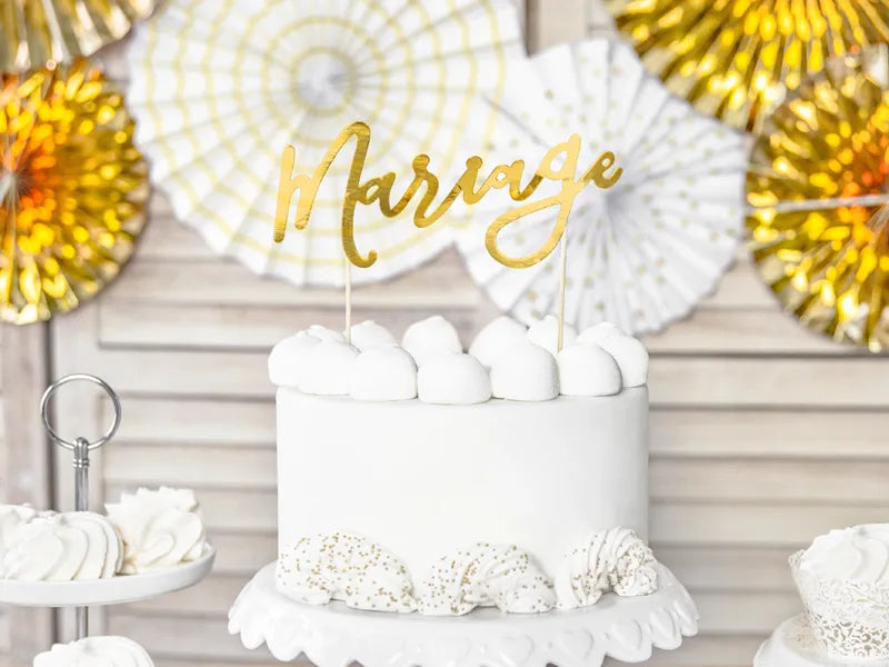 Bröllopstårta topping Mariage 22,5cm
