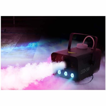 Rökmaskin med ljus och fjärrkontroll