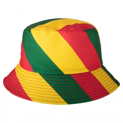 Fiskarhatt Röd/Gul/Grön