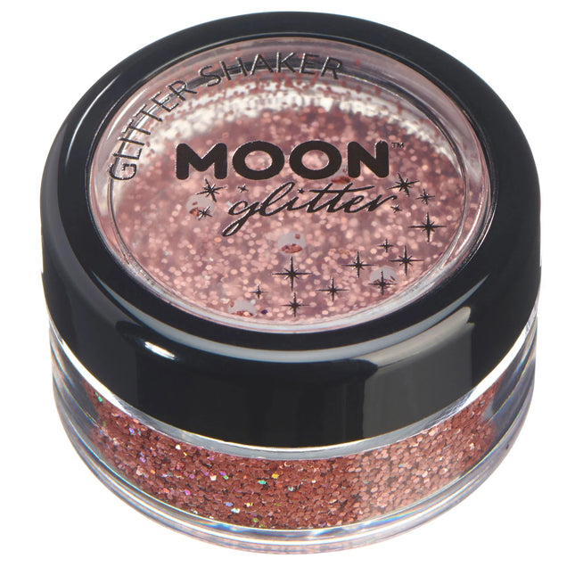Moon Glitter Holografiska Glitter Shakers Rose Gold 5g