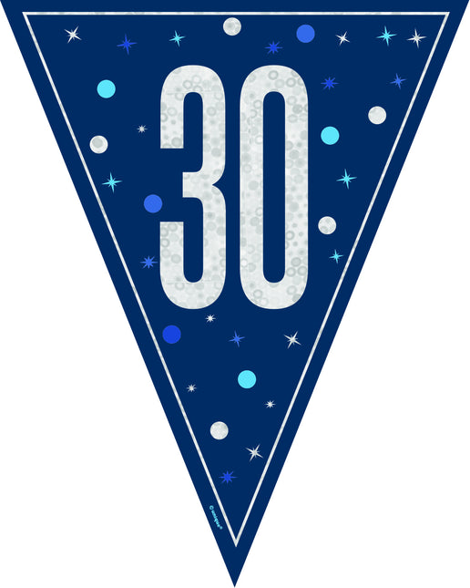 30 år Girlang Blå 2,5m