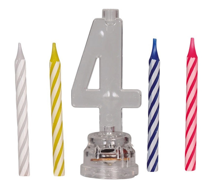 Ljusstake 4 år Led 13cm