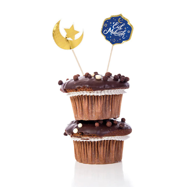 Ramadan Cocktailpinnar Eid Mubarak 12cm 12st