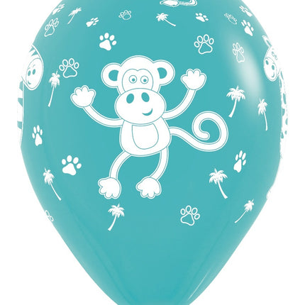 Ballonger Djungel Djur Fashion Mix 30cm 25st