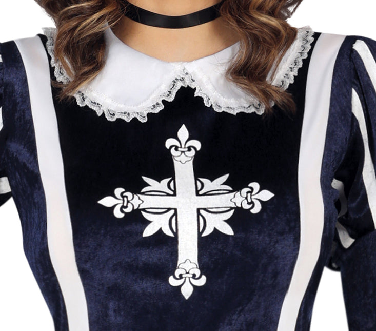 Musketör Kostym Blå Dam