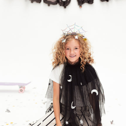 Halloween Hårband Spindelväv 21cm