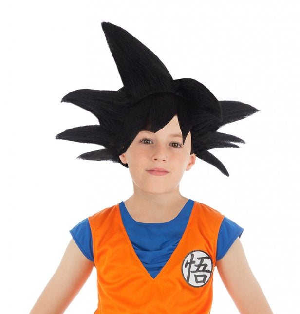 Goku Saiyan Peruk Barn Svart Barn Dragon Ball Z
