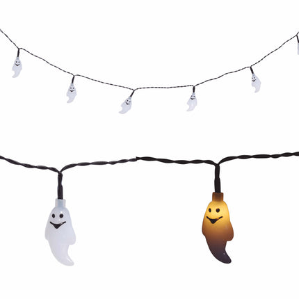 Halloween ljusgirlang LED Spöken 1,55m