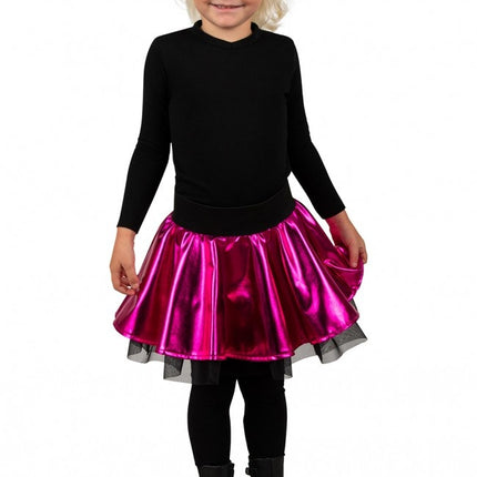 Cirkelkjol Metallic Rosa