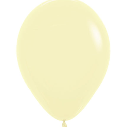 Ballonger Pastell Matt Gul 25cm 100st