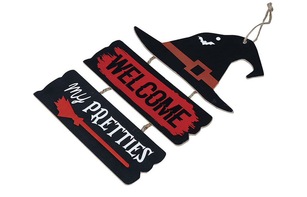 Halloween Dörrskylt Välkommen 32cm