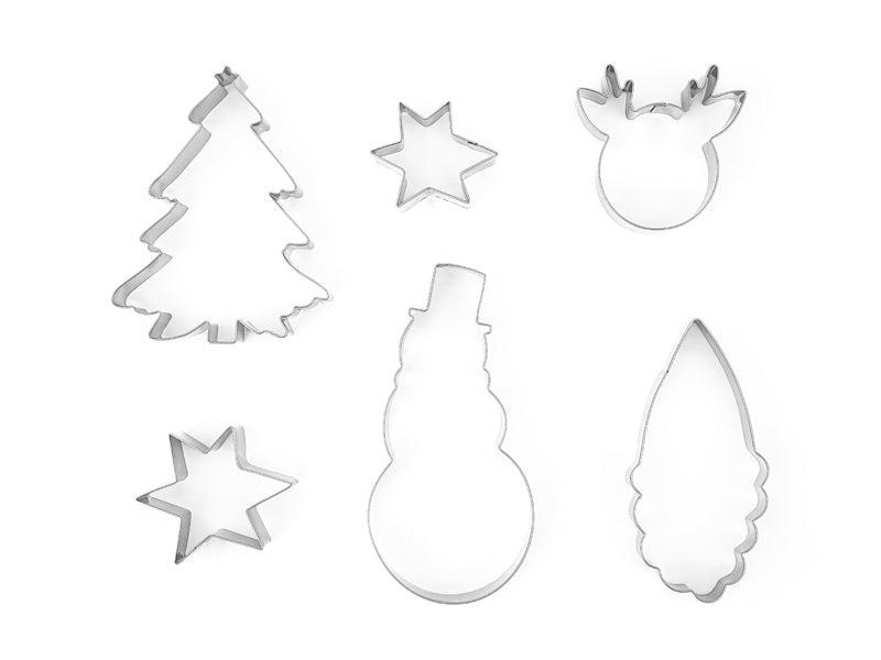 Utskärare för julkakor 6 delar