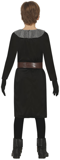 Riddardräkt Svart Pojke