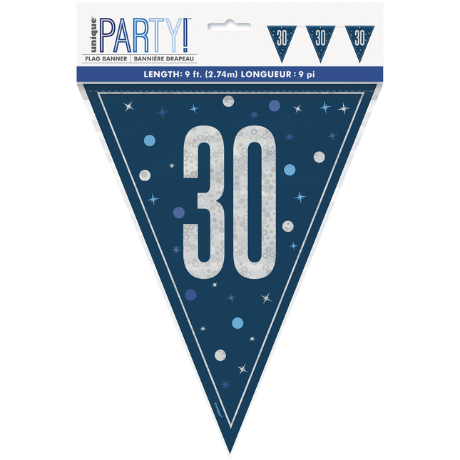 30 år Girlang Blå 2,5m