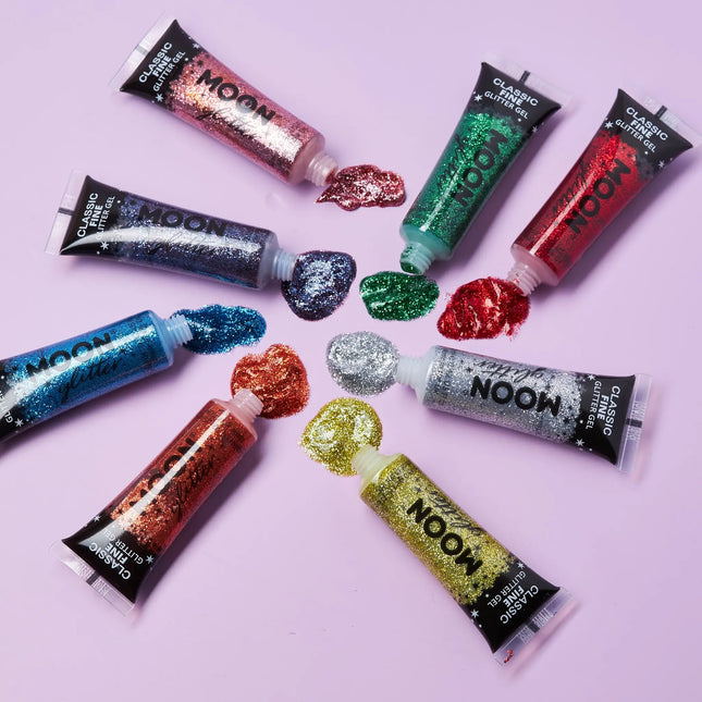 Moon Glitter Classic Fine Glitter Gel Blå 12ml