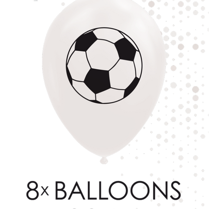 Vita fotbollsballonger 30,5cm 8st