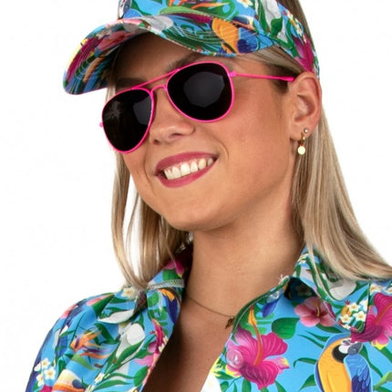 Solskärm Hawaii Print Blå