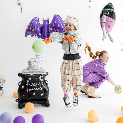 Lila Halloween Helium Ballong Bat Tom 51cm