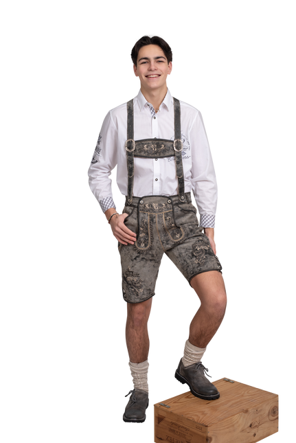 Leatherhose Grå Kort Vintage för män