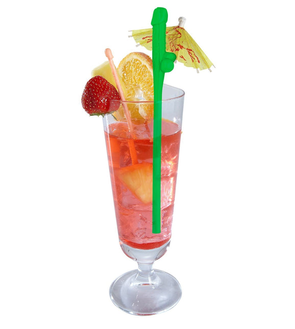 Färgade sugrör Pecker