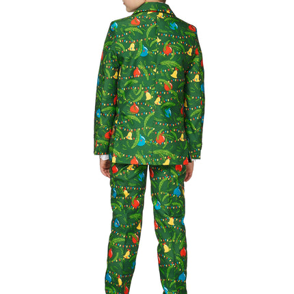 Grön kostym Jul med ljust barn