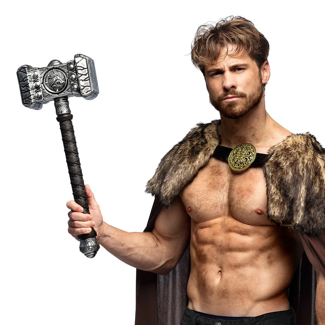 Svart Silver Falsk Yxa