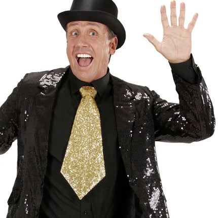 Guldhalsband Glitter med resår