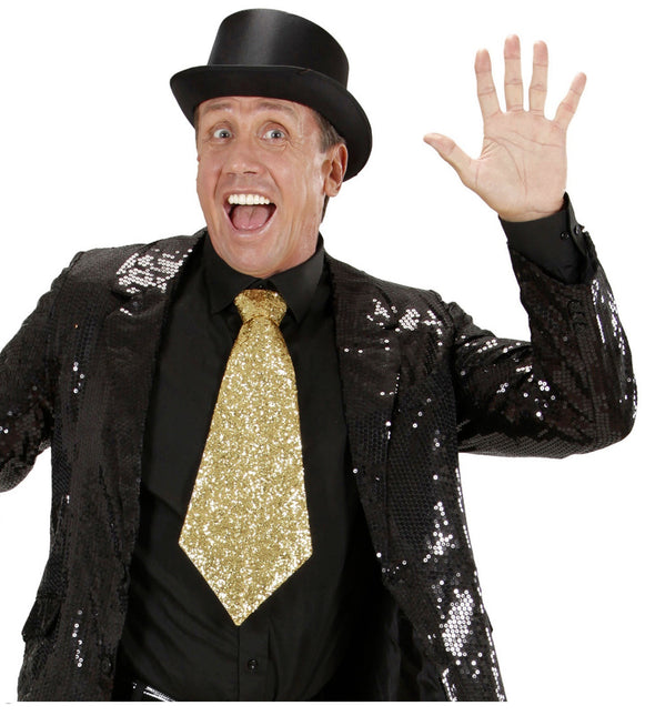 Guldhalsband Glitter med resår