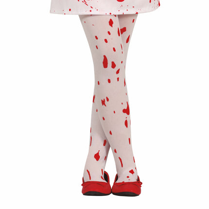 Röd Vit Halloween Legging Bloody Child