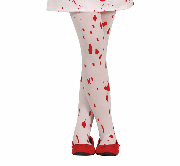 Röd Vit Halloween Legging Bloody Child