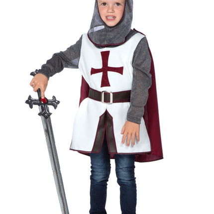 Riddardräkt Barn Kors 4 delar