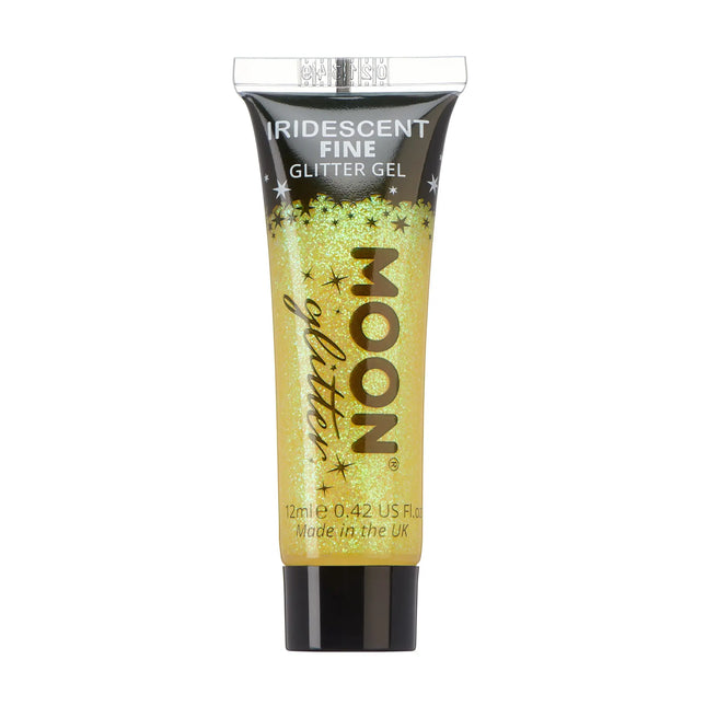 Moon Glitter Iriserande Fin Glitter Gel Gul 12ml